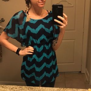 Blue Hi Low Dress